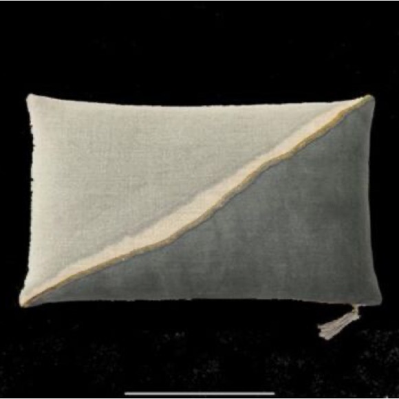 Restoration Hardware Hand-Painted Watercolor Diagonal Pillow Cover - Picture 1 of 3